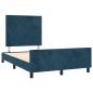 Preview: Bettgestell ohne Matratze Dunkelblau 120x190 cm Samt