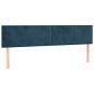 Preview: Bettgestell ohne Matratze Dunkelblau 120x190 cm Samt