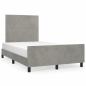 Preview: Bettgestell ohne Matratze Hellgrau 120x190 cm Samt
