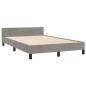 Preview: Bettgestell ohne Matratze Hellgrau 120x190 cm Samt