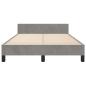 Preview: Bettgestell ohne Matratze Hellgrau 120x190 cm Samt