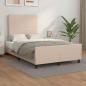 Preview: ARDEBO.de - Bettgestell ohne Matratze Cappuccino-Braun 120x190cm Kunstleder
