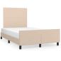 Preview: Bettgestell ohne Matratze Cappuccino-Braun 120x190cm Kunstleder