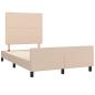 Preview: Bettgestell ohne Matratze Cappuccino-Braun 120x190cm Kunstleder