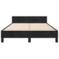 Preview: Bettgestell ohne Matratze Schwarz 120x190 cm Samt