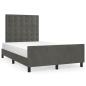 Preview: Bettgestell ohne Matratze Dunkelgrau 120x190 cm Samt