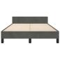Preview: Bettgestell ohne Matratze Dunkelgrau 120x190 cm Samt