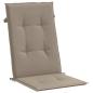 Preview: Gartenstuhlauflagen für Hochlehner 2Stk. Taupe 120x50x3cm Stoff