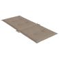 Preview: Gartenstuhlauflagen für Hochlehner 2Stk. Taupe 120x50x3cm Stoff