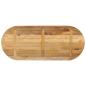 Preview: Tischplatte 140x50x2,5 cm Oval Raues Massives Mangoholz