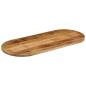 Preview: Tischplatte 100x40x3,8 cm Oval Raues Massives Mangoholz