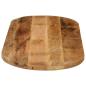 Preview: Tischplatte 100x40x3,8 cm Oval Raues Massives Mangoholz