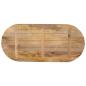 Preview: Tischplatte 110x50x3,8 cm Oval Massivholz Mango