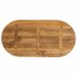 Preview: Tischplatte 100x50x3,8 cm Oval Massivholz Mango