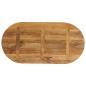Preview: Tischplatte 100x40x3,8 cm Oval Massivholz Mango