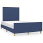 Preview: Bettgestell ohne Matratze Blau 120x190 cm Stoff