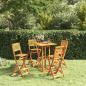 Preview: ARDEBO.de - 5-tlg. Gartenbar-Set Massivholz Akazie