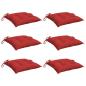 Preview: Palettenkissen 6 Stk. Rot 50x50x7 cm Oxford-Gewebe