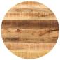 Preview: ARDEBO.de - Tischplatte Ø 70x3,8 cm Rund Raues Massives Mangoholz