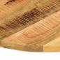 Preview: Tischplatte Ø 70x3,8 cm Rund Raues Massives Mangoholz