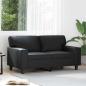 Preview: ARDEBO.de - 2-Sitzer-Sofa Schwarz 120 cm Kunstleder