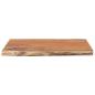 Preview: Tischplatte 70x60x2,5cm Rechteckig Massivholz Akazie Naturkante