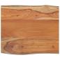 Preview: Tischplatte 70x60x2,5cm Rechteckig Massivholz Akazie Naturkante