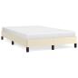Preview: Bettgestell ohne Matratze Creme 120x190 cm Kunstleder