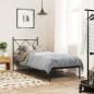 Preview: ARDEBO.de - Bettgestell mit Kopfteil Metall Schwarz 80x200 cm