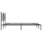 Preview: Bettgestell mit Kopfteil Metall Schwarz 140x190 cm