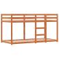 Preview: Etagenbett ohne Matratze Braun & Schwarz 90x190 cm Massivholz Kiefer