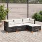 Preview: ARDEBO.de - 4-tlg. Garten-Sofagarnitur mit Kissen Schwarz Poly Rattan