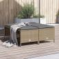 Preview: ARDEBO.de - Gartenhocker mit Kissen 4 Stk. Beige Poly Rattan