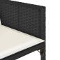Preview: 5-tlg. Garten-Essgruppe mit Kissen Schwarz Poly Rattan