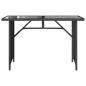 Preview: 2-tlg. Garten-Essgruppe mit Kissen Schwarz Poly Rattan