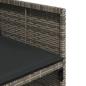 Preview: 11-tlg. Garten-Essgruppe mit Kissen Grau Poly Rattan