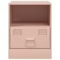 Preview: Nachttische 2 Stk. Rosa 34,5x39x44 cm Stahl
