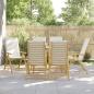 Preview: ARDEBO.de - Gartenstühle 6 Stk. Verstellbar Klappbar mit Kissen Bambus