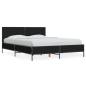Preview: Bettgestell Schwarz 135x190 cm Holzwerkstoff und Metall