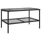Preview: 4-tlg. Garten-Sofagarnitur mit Kissen Schwarz Poly Rattan