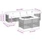 Preview: 7-tlg. Garten-Sofagarnitur mit Kissen Schwarz Poly Rattan