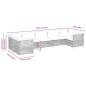 Preview: 7-tlg. Garten-Sofagarnitur mit Kissen Schwarz Poly Rattan