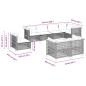 Preview: 8-tlg. Garten-Sofagarnitur mit Kissen Grau Poly Rattan