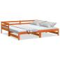 Preview: Tagesbett Ausziehbar ohne Matratzen 90x190 cm Massivholz