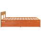 Preview: Massivholzbett ohne Matratze Wachsbraun 150x200 cm Kiefernholz