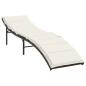Preview: Sonnenliegen 2 Stk. mit Auflagen Braun Poly Rattan