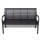 Preview: Gartenbank 125 cm Stahl und WPC Schwarz