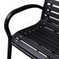 Preview: Gartenbank 125 cm Stahl und WPC Schwarz