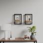 Preview: ARDEBO.de - Wandregale 2 Stk. 25x25x35 cm Massivholz Akazie und Stahl