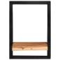 Preview: Wandregale 2 Stk. 25x25x35 cm Massivholz Akazie und Stahl